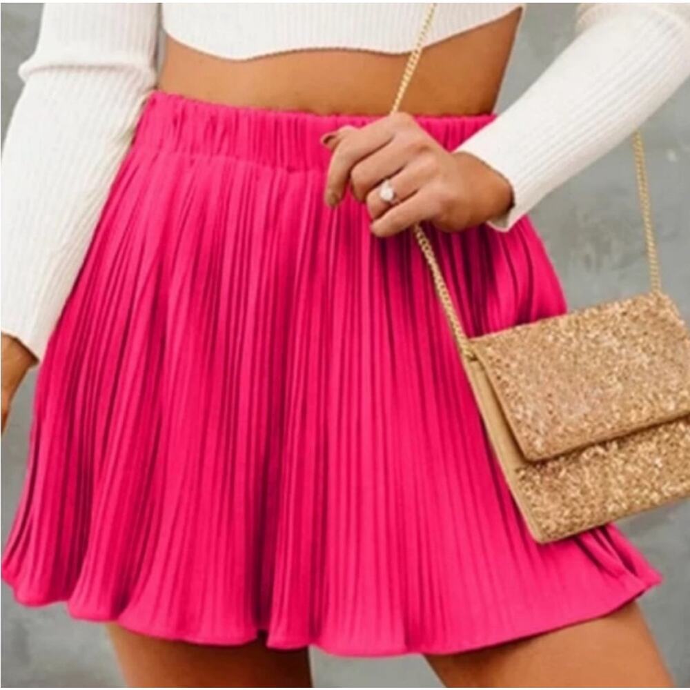 NWT Rachel Zoe Skirt Mini Flowy A Line‎ Pink Barbicore Office Size Small